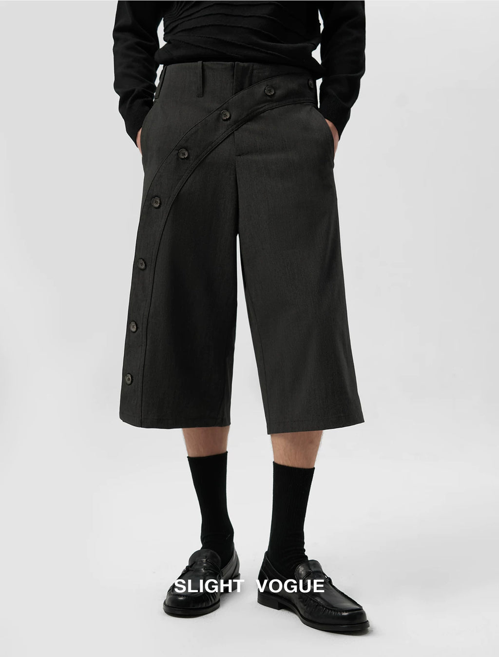 Slight Vogue Slash-Breasted Suit Shorts