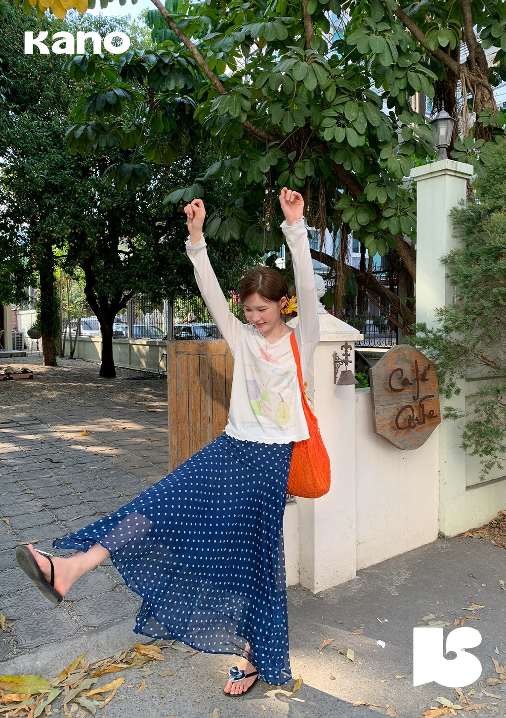 KANO Vintage Plaid Dot Skirt