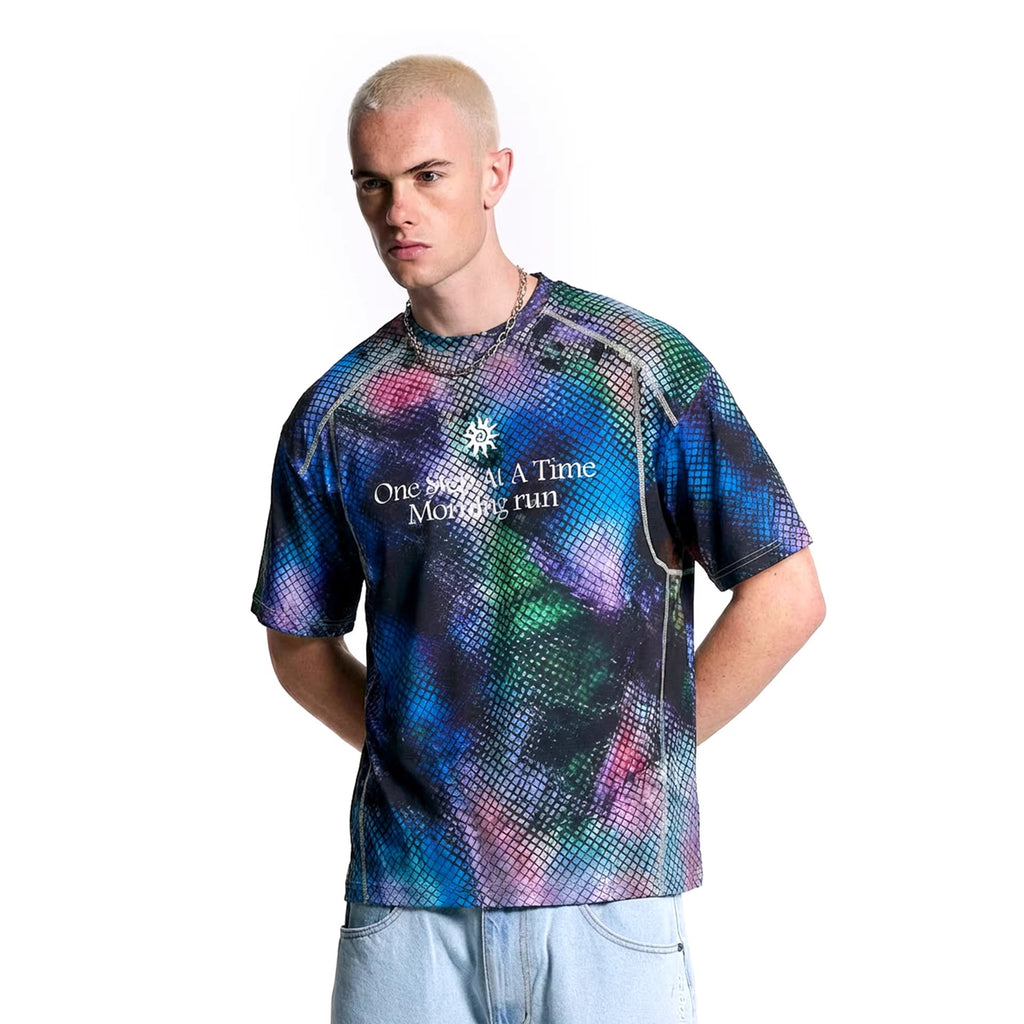 Inflation Tie-Dye Digital Printing Sports Short Sleeve T-Shirt