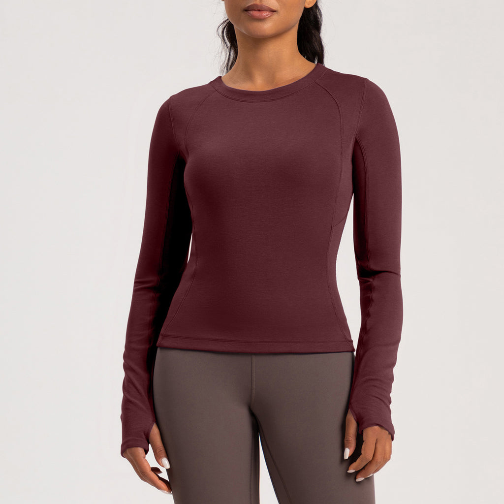 Athena Lulu Crew Neck Skinny Long Sleeves