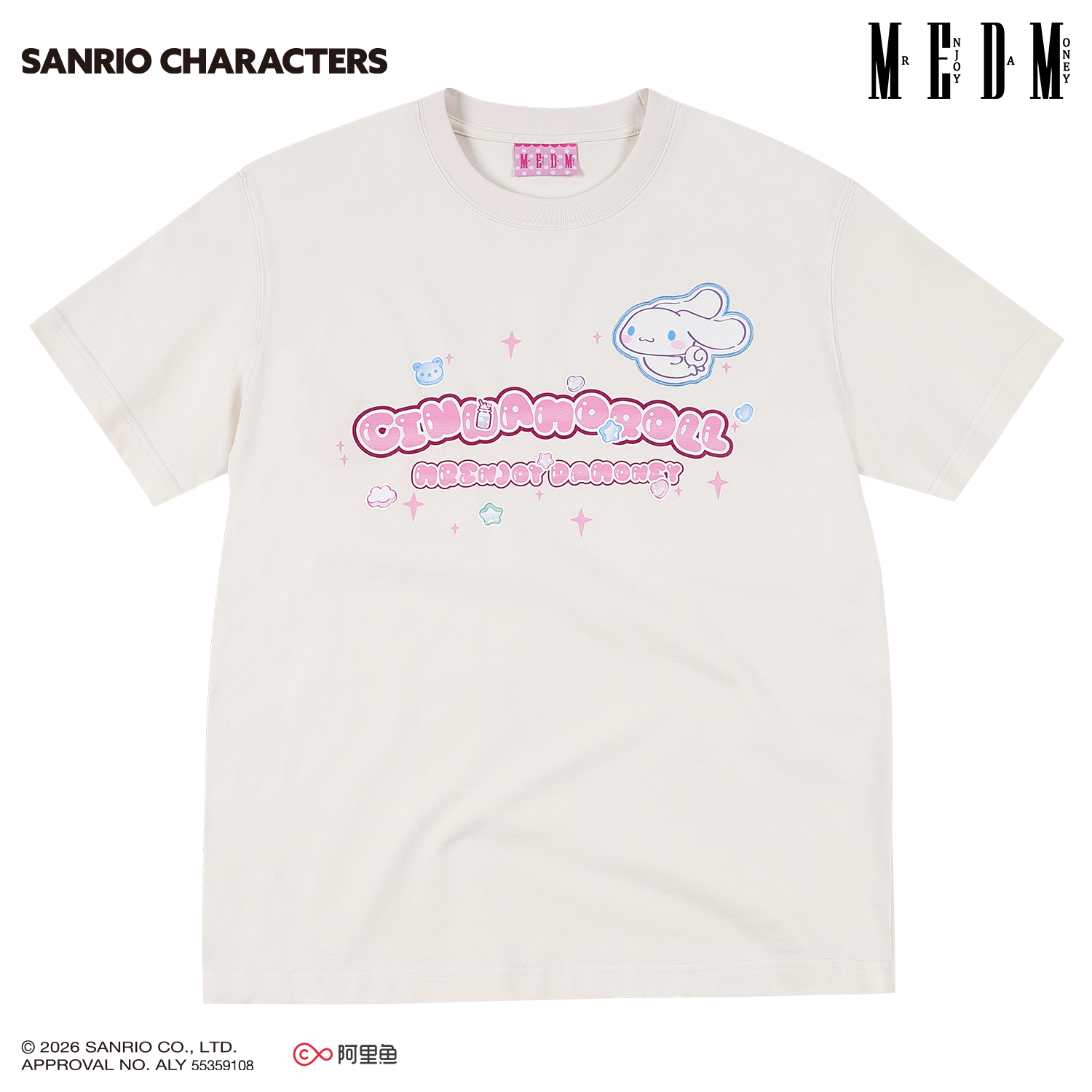 MEDM Cute Print Casual Round Neck Tee