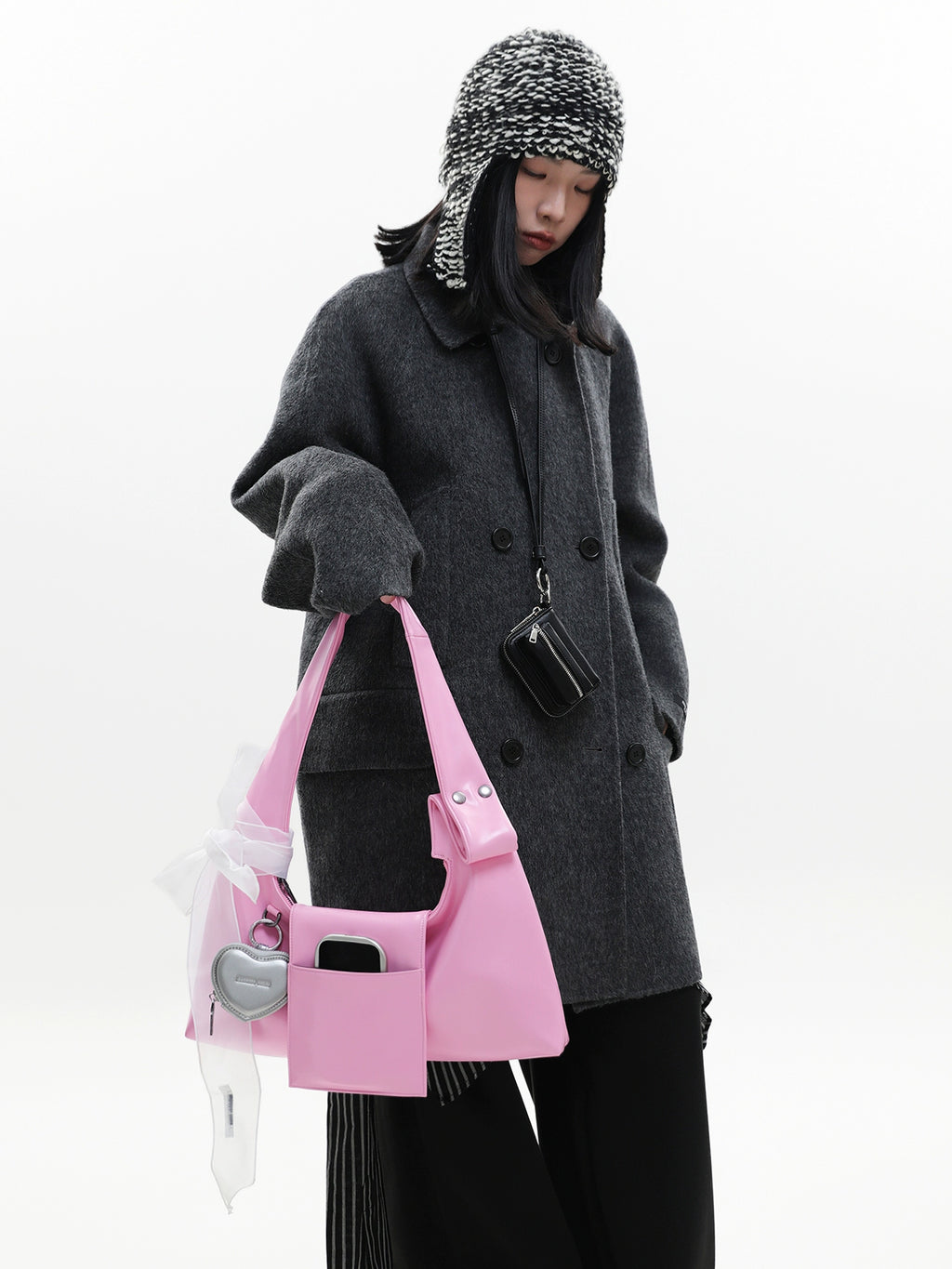 JANDRESS Rivet Shoulder Armpit Messenger Bag