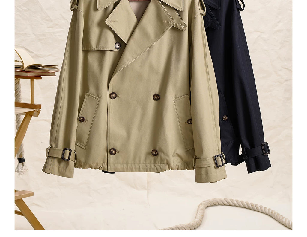 CULTUM Double-breasted Lapel Short Jacket