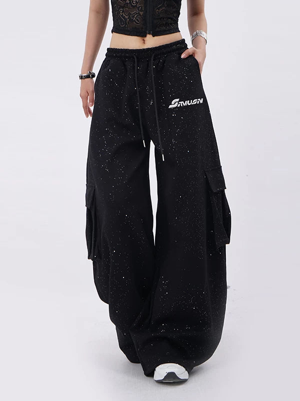 SAMUSAN Bright Drill Big Pocket Loose Tooling Sweatpants