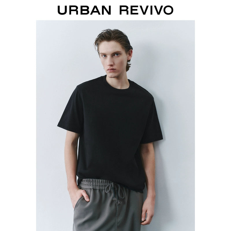 URBAN REVIVO Commuter Versatile Crew Neck Tee