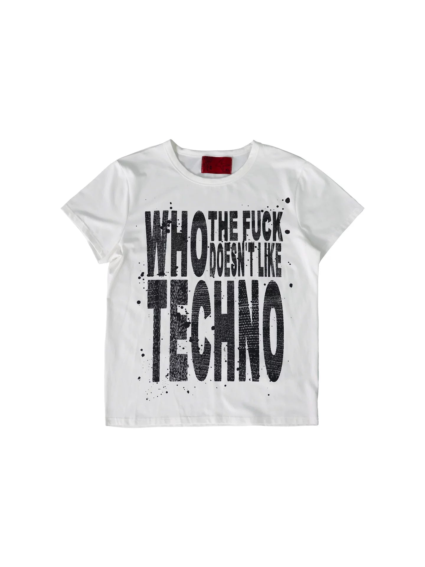 4AM Slogan Niche Print Front Shoulder Slim Tee