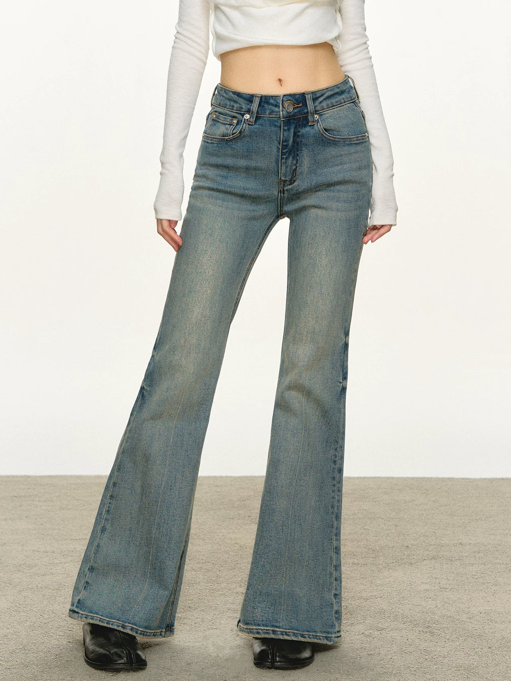 Anna Aneae Casual Straight Flared Jeans