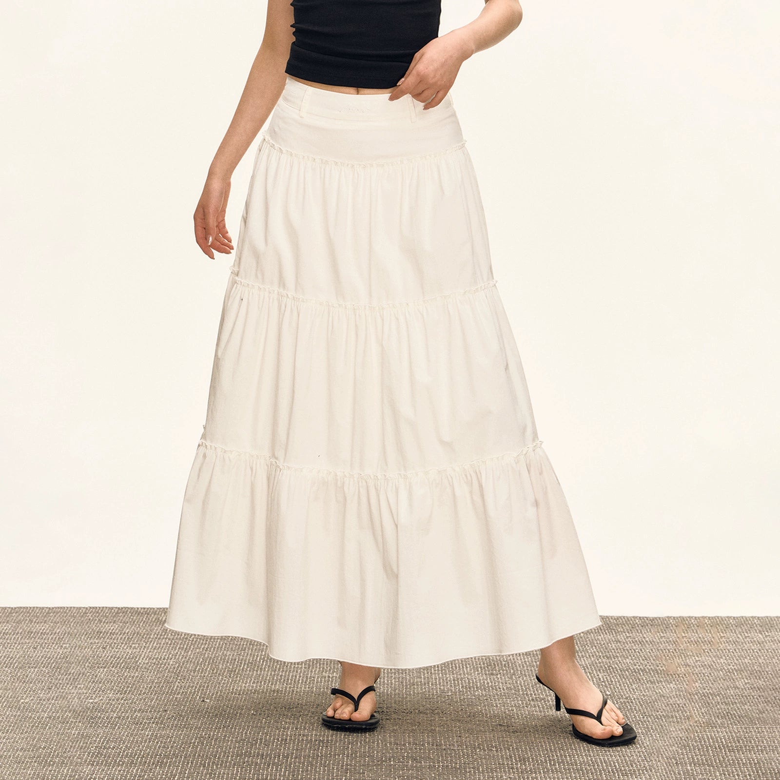 Ariseism Vintage Casual Pleated Skirt
