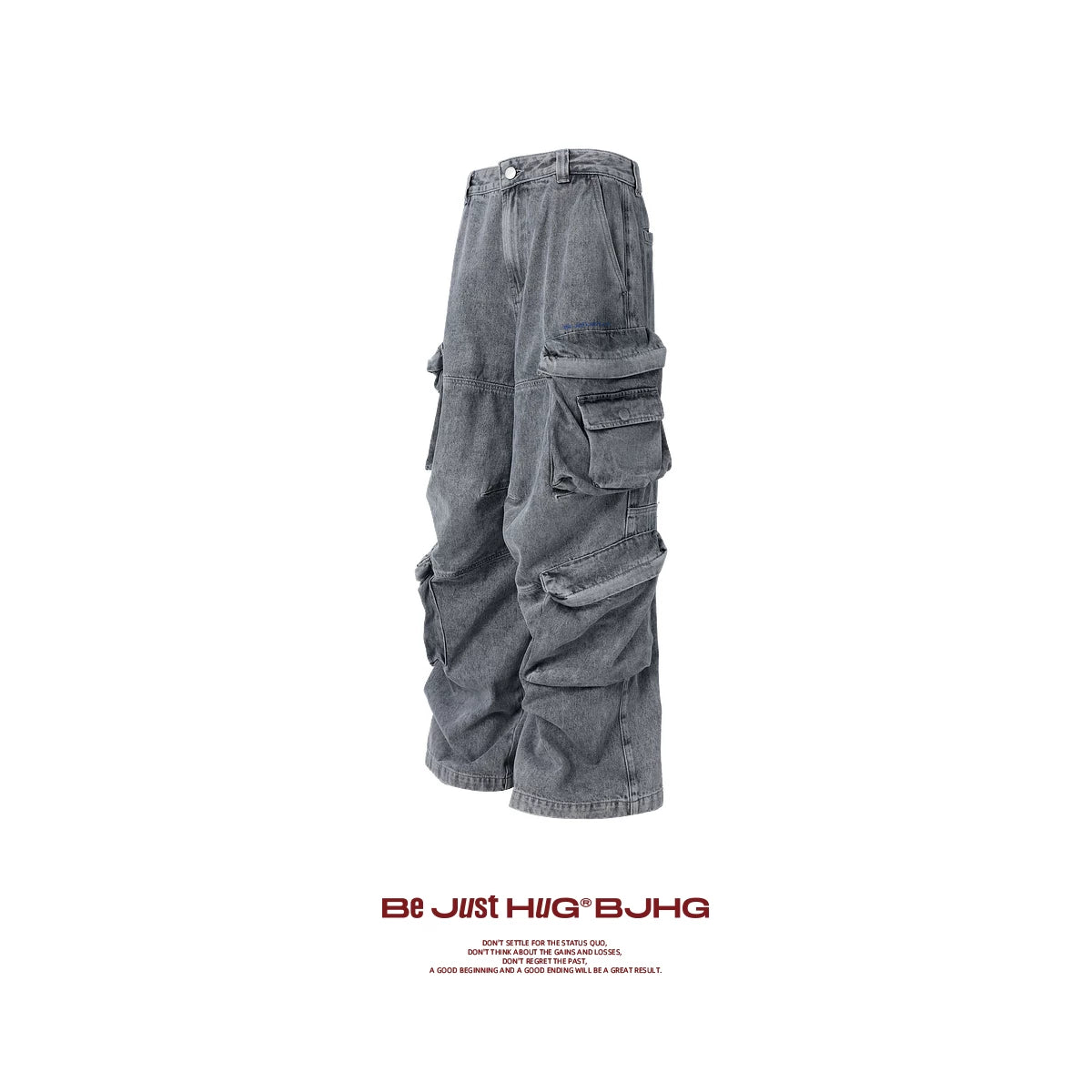 BJHG Retro Cow Loose Denim Overalls