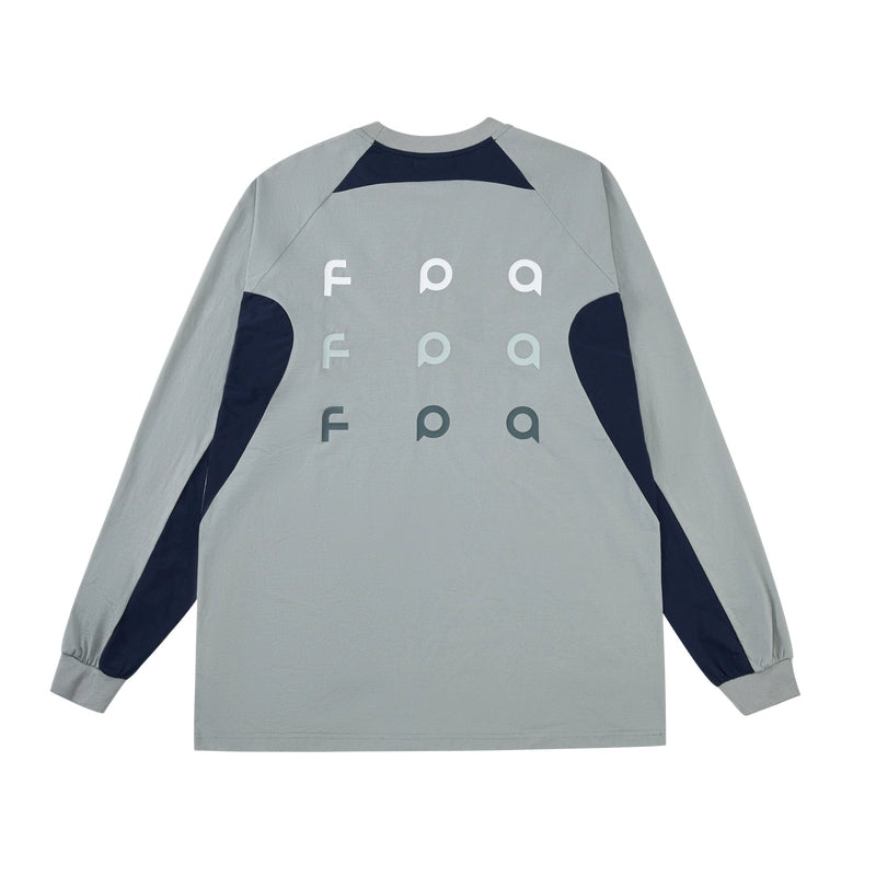 FPA Contrast Splicing Crew Neck Premium Retro Long Sleeves