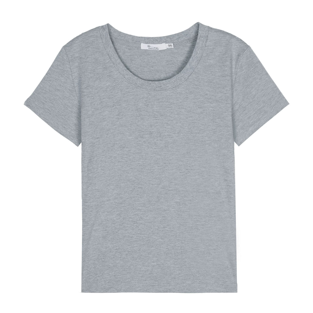 XUJING Simple V-neck Slim and Thin Tee