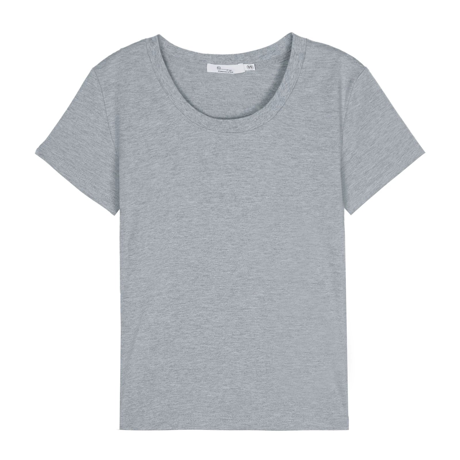 XUJING Simple V-neck Slim and Thin Tee