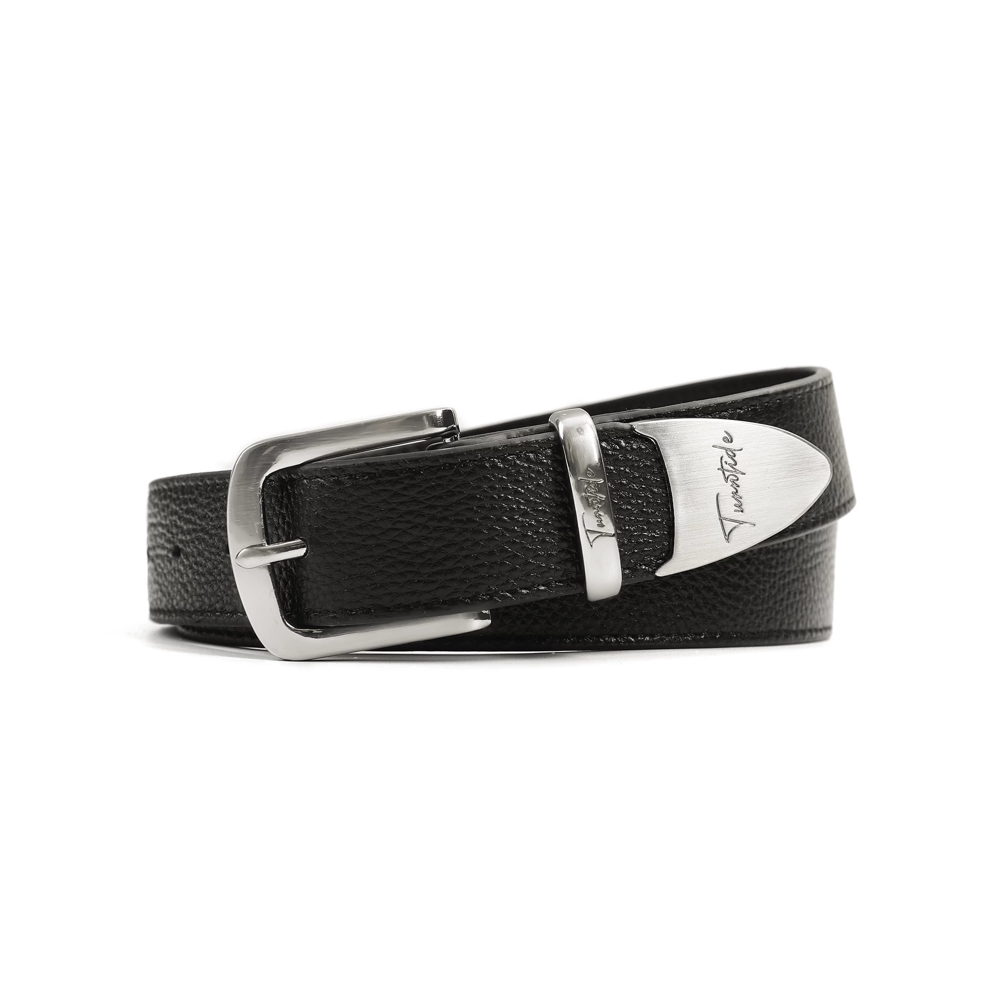 Turn Tide Top-Grain Pebbled Calfskin Leather Belt