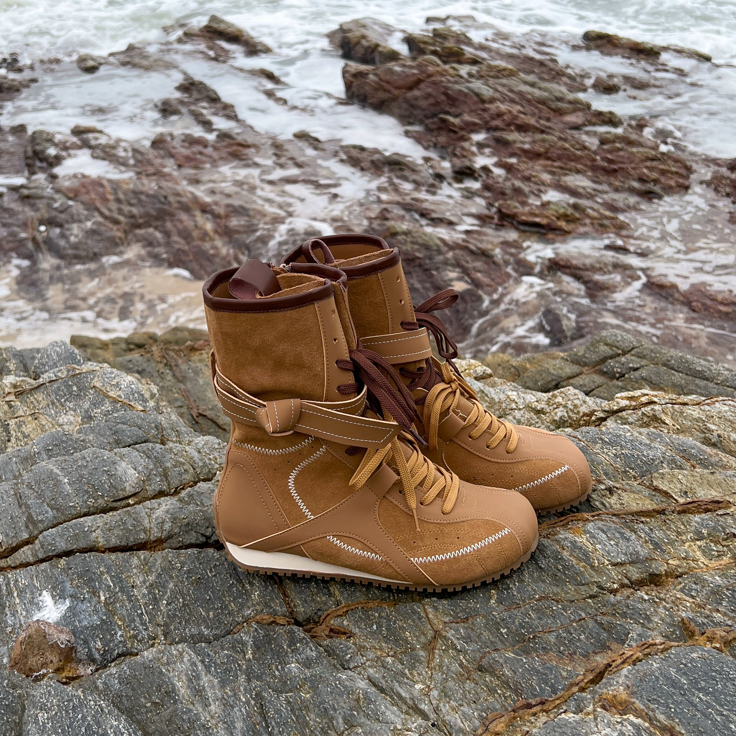 Lidaren Produced Leather British Sport Platform Western Cowboy Boots