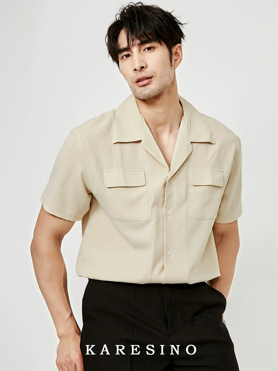 KARESINO Seersucker Breathable Casual Shirt
