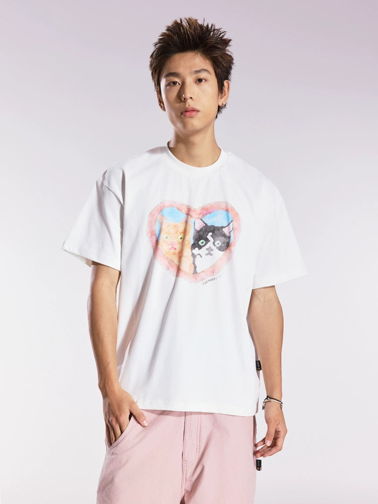 Remedy Cat Loose Round Neck Tee