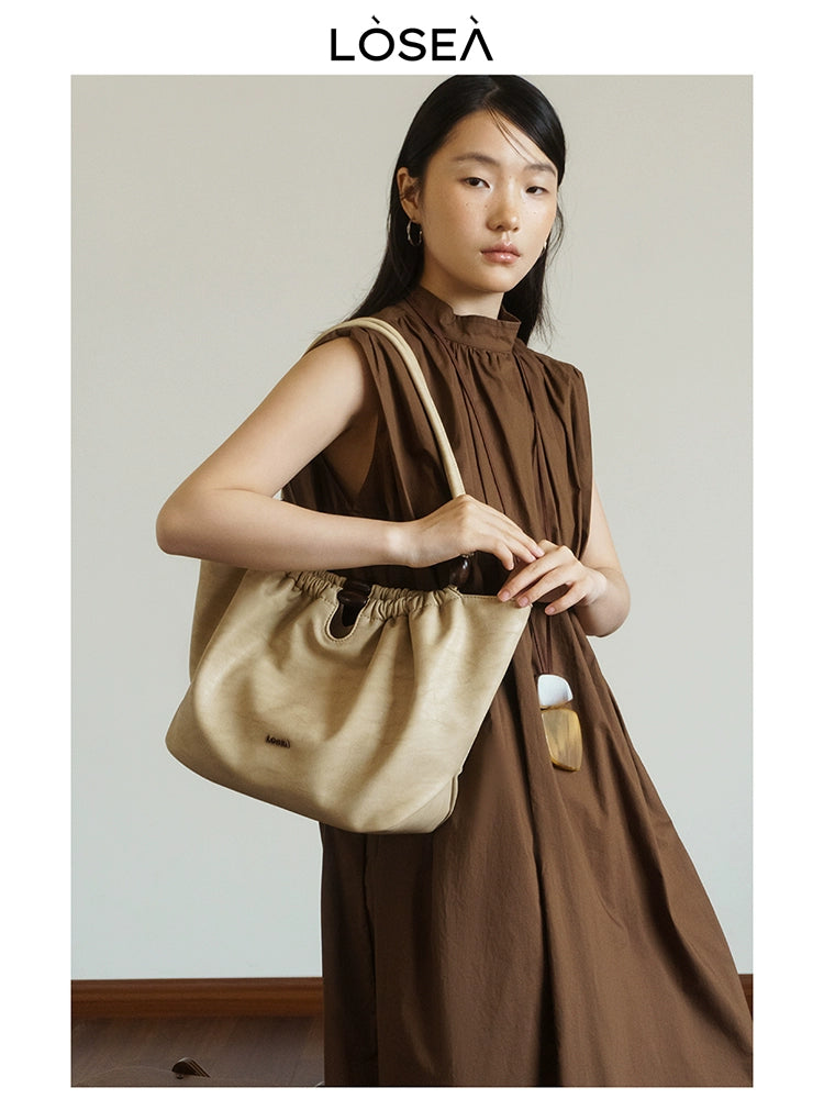 LOSEA New Chinese Vegetable Basket Versatile Underarm Shoulder Bag