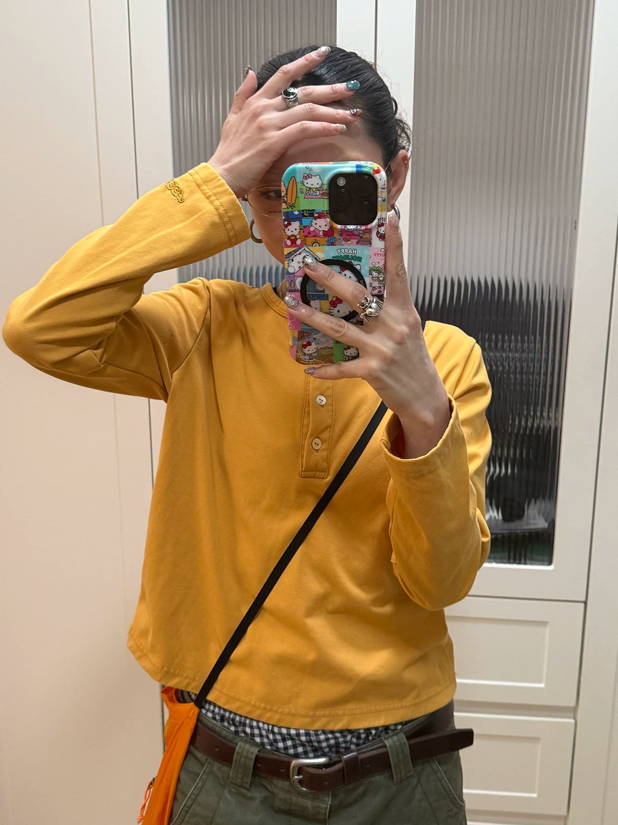 MMBBT Button Embroidery Simple Long Sleeve