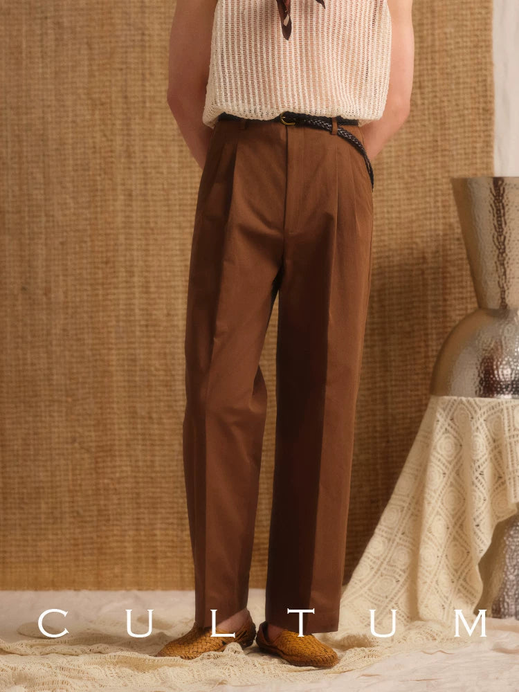 CULTUM Vintage Double-pleated Straight Pants