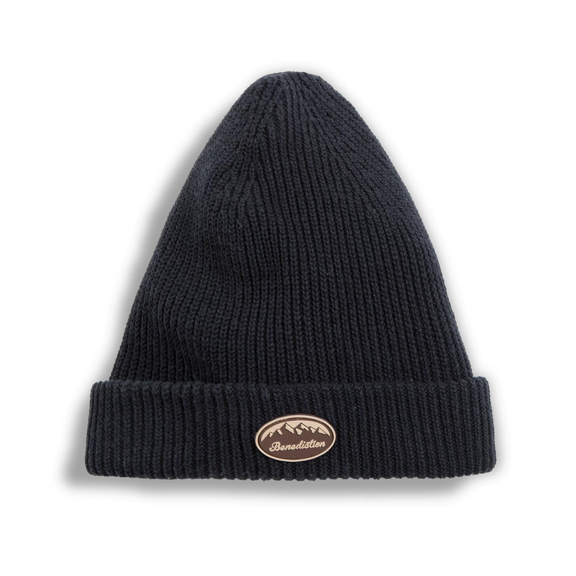 Madden retro folded edge knitted wool hat