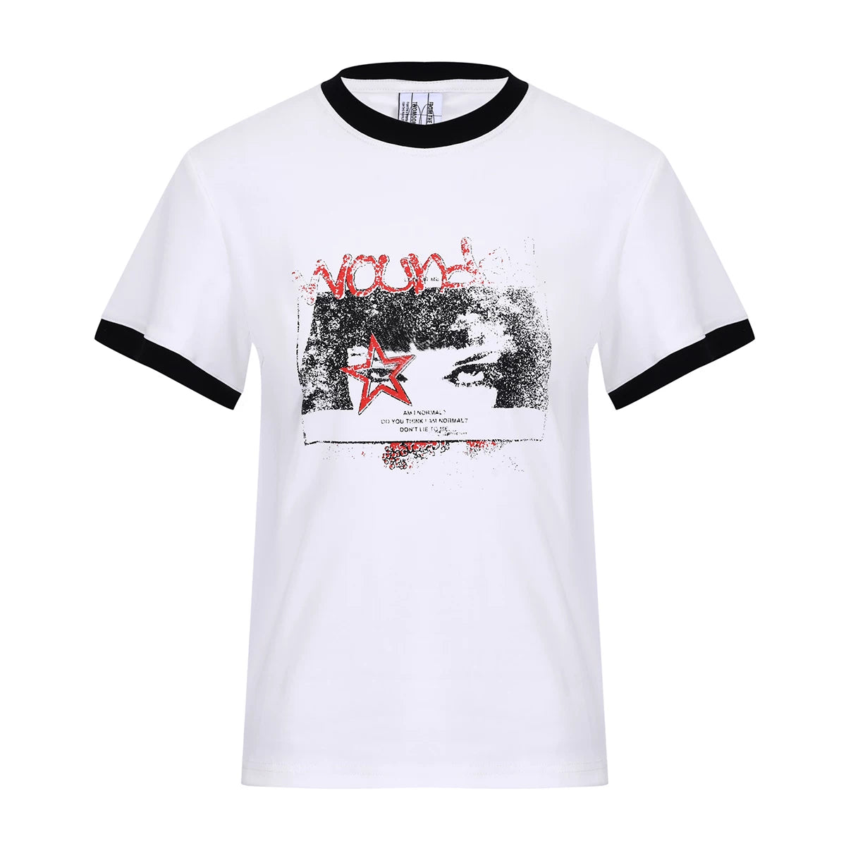 FTS Vintage Splicing Thread Printed Slim Tee