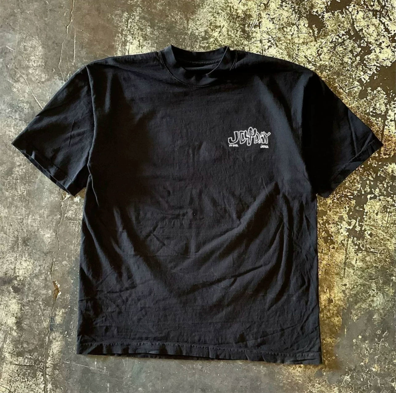 UPUPXIA Basketball Graffiti Print Loose Tee