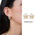 PP Versatile Butterfly Pearl Stud Earrings