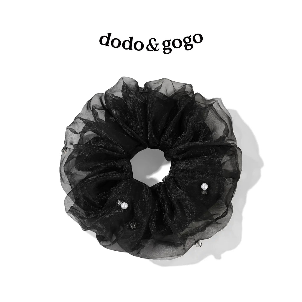 DODOGOGO Double Mesh Pearl Hair Band