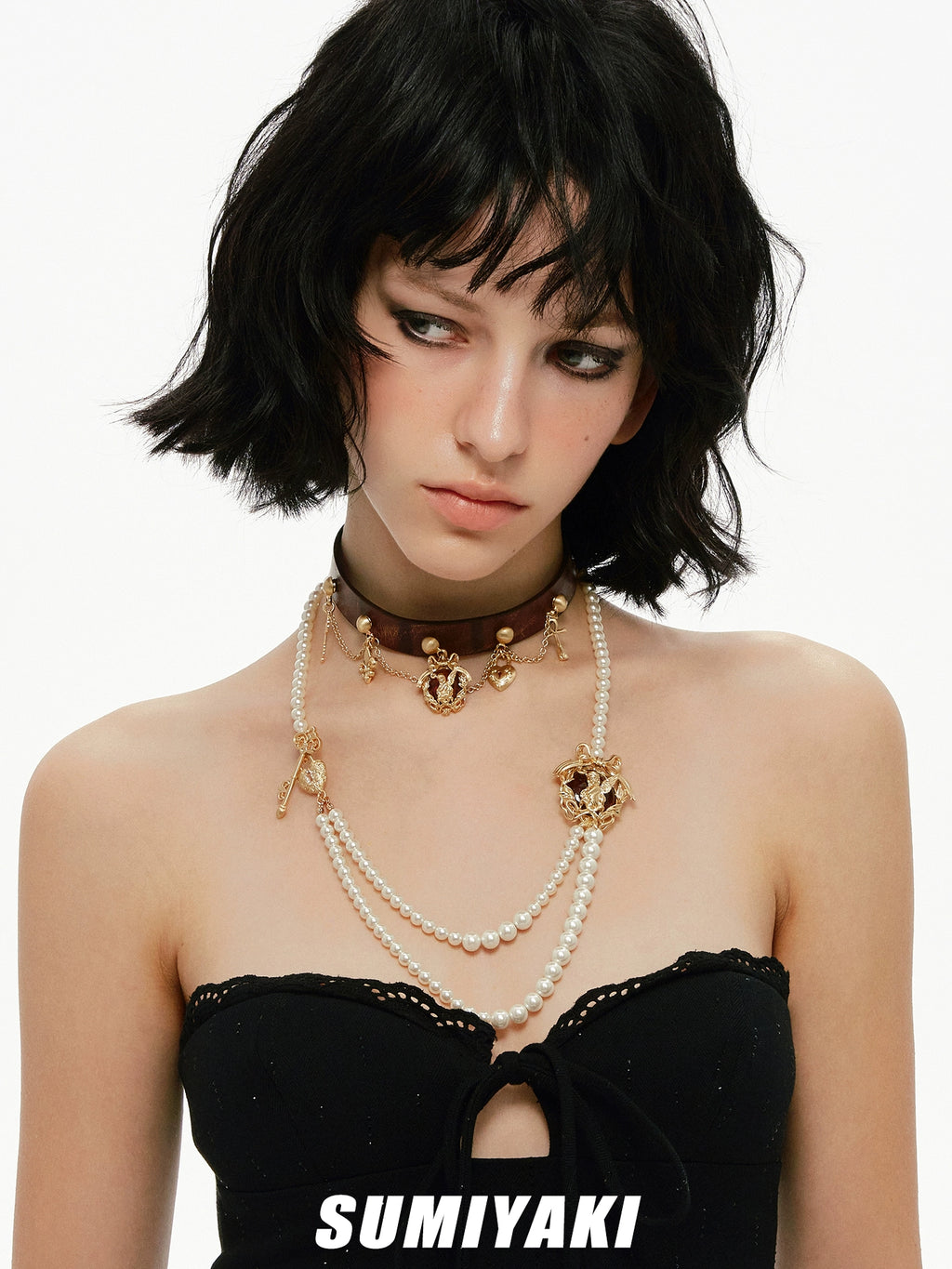 SUMIYAKI Pearl Long Vintage Necklace