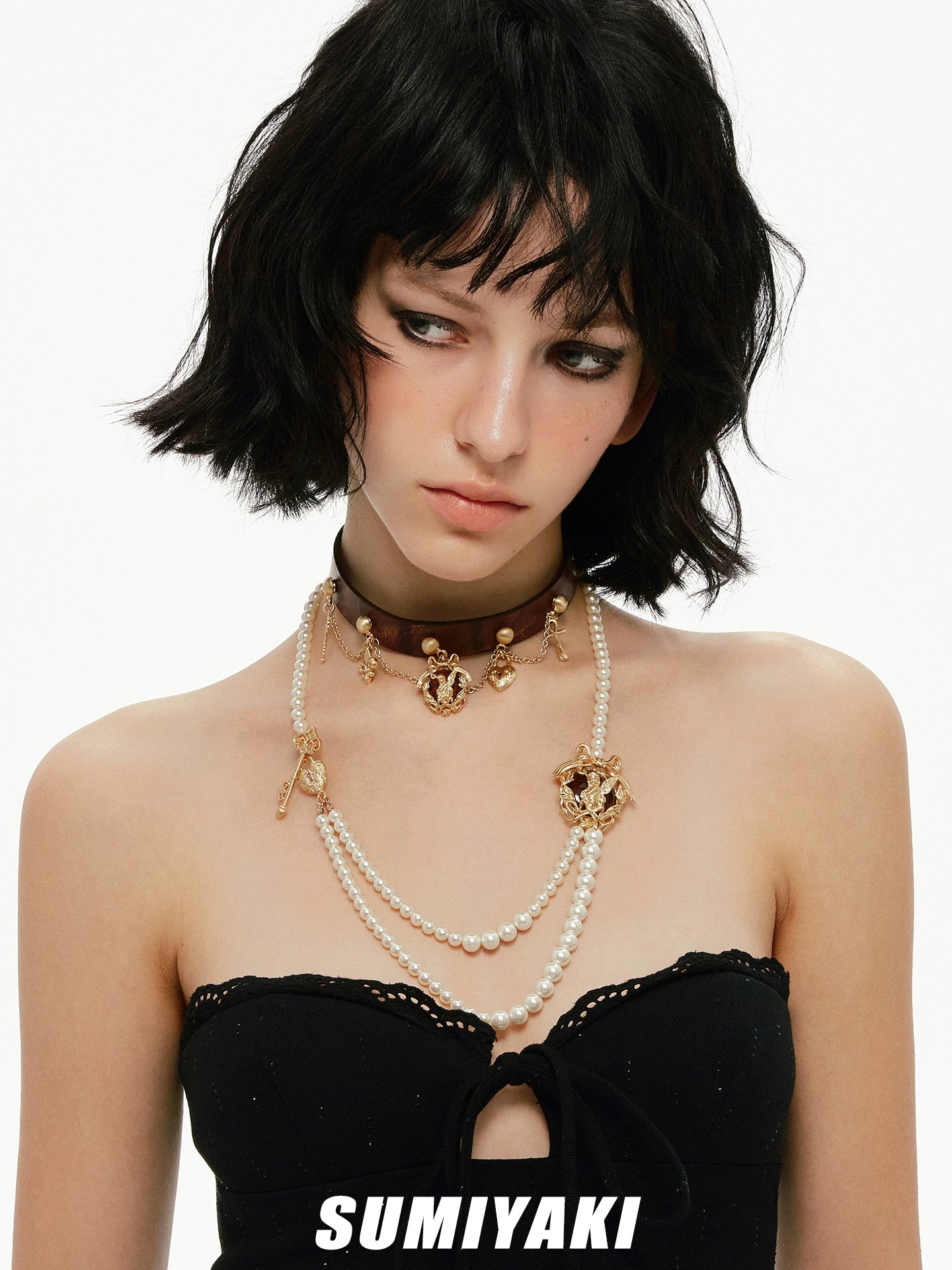 SUMIYAKI Pearl Long Vintage Necklace