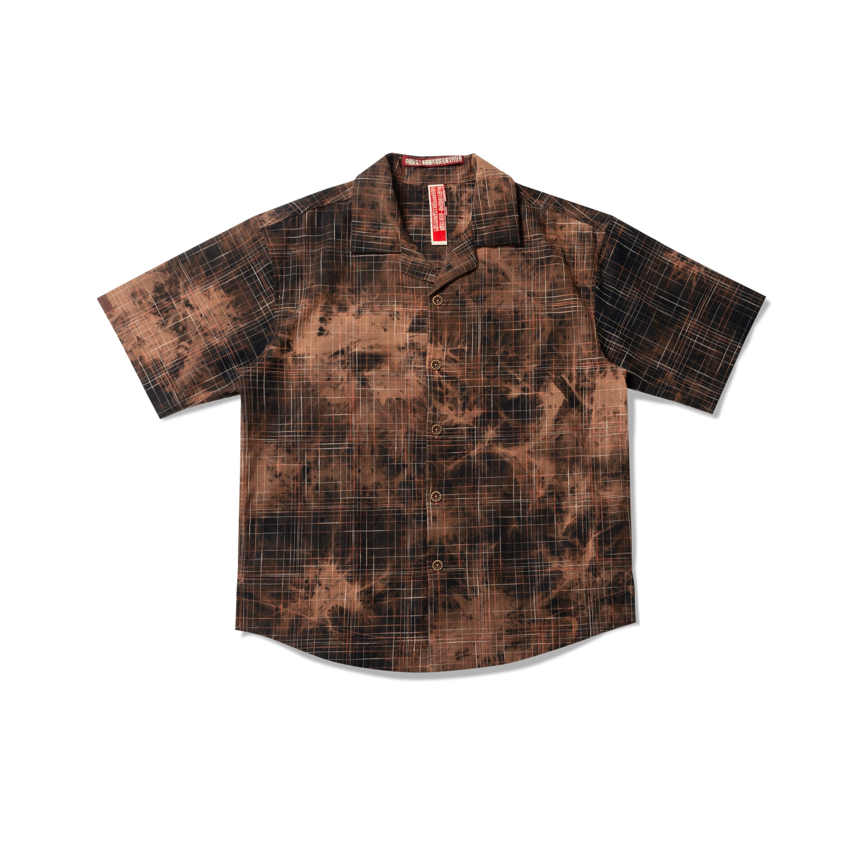 OSCILL industry tie-dye gradual change Cuban Shirt