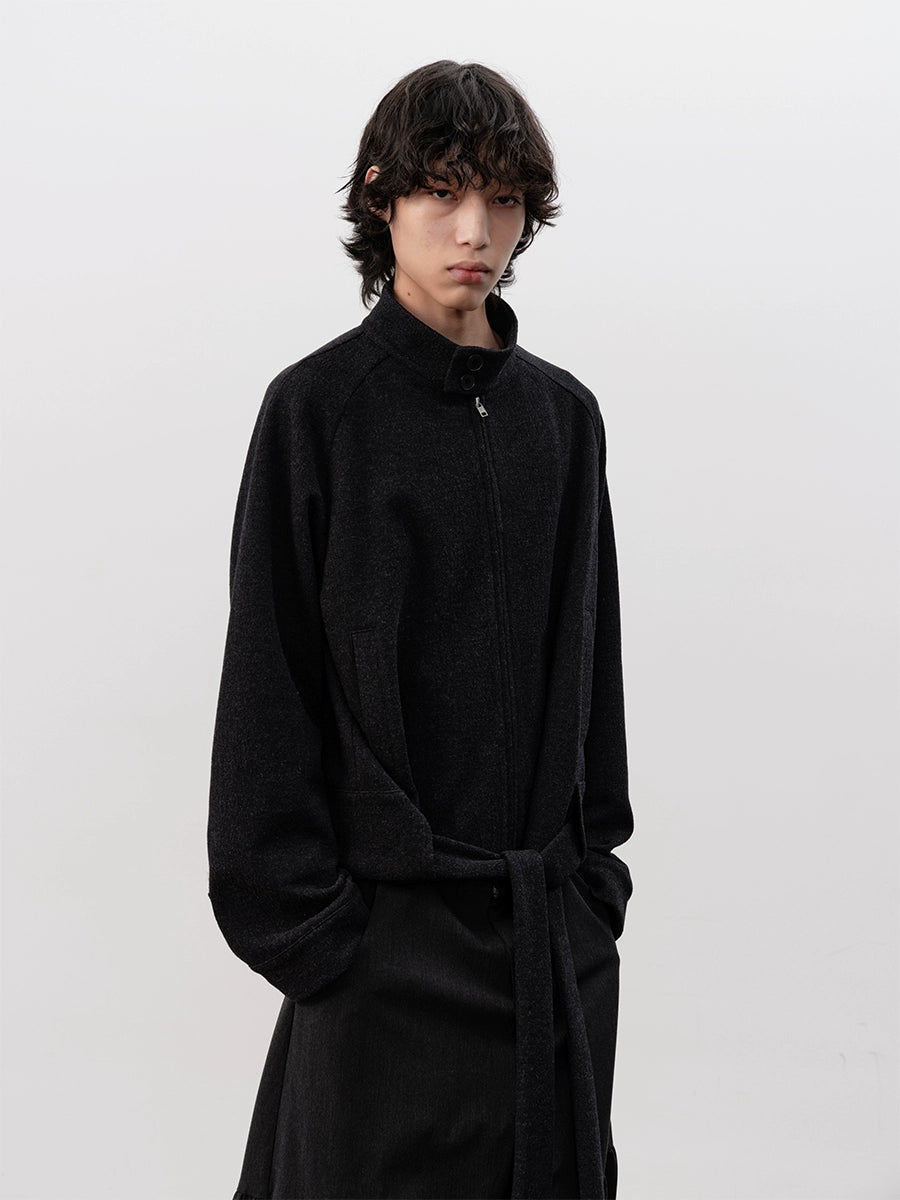 JCAESAR Strap-on Shoulder Harrington Jacket