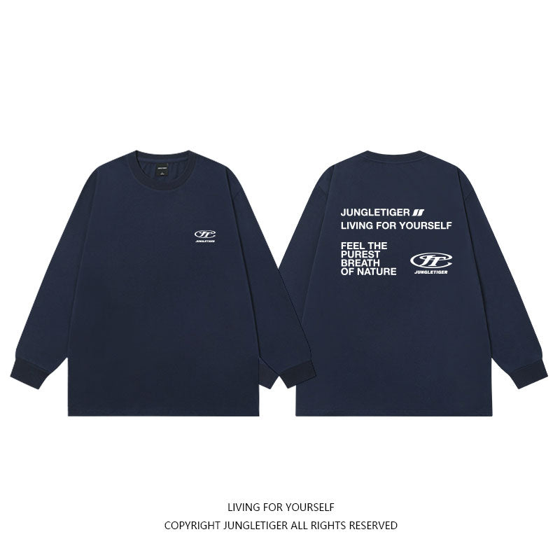 Jungle Tiger American Back Logo Long Sleeve Tee