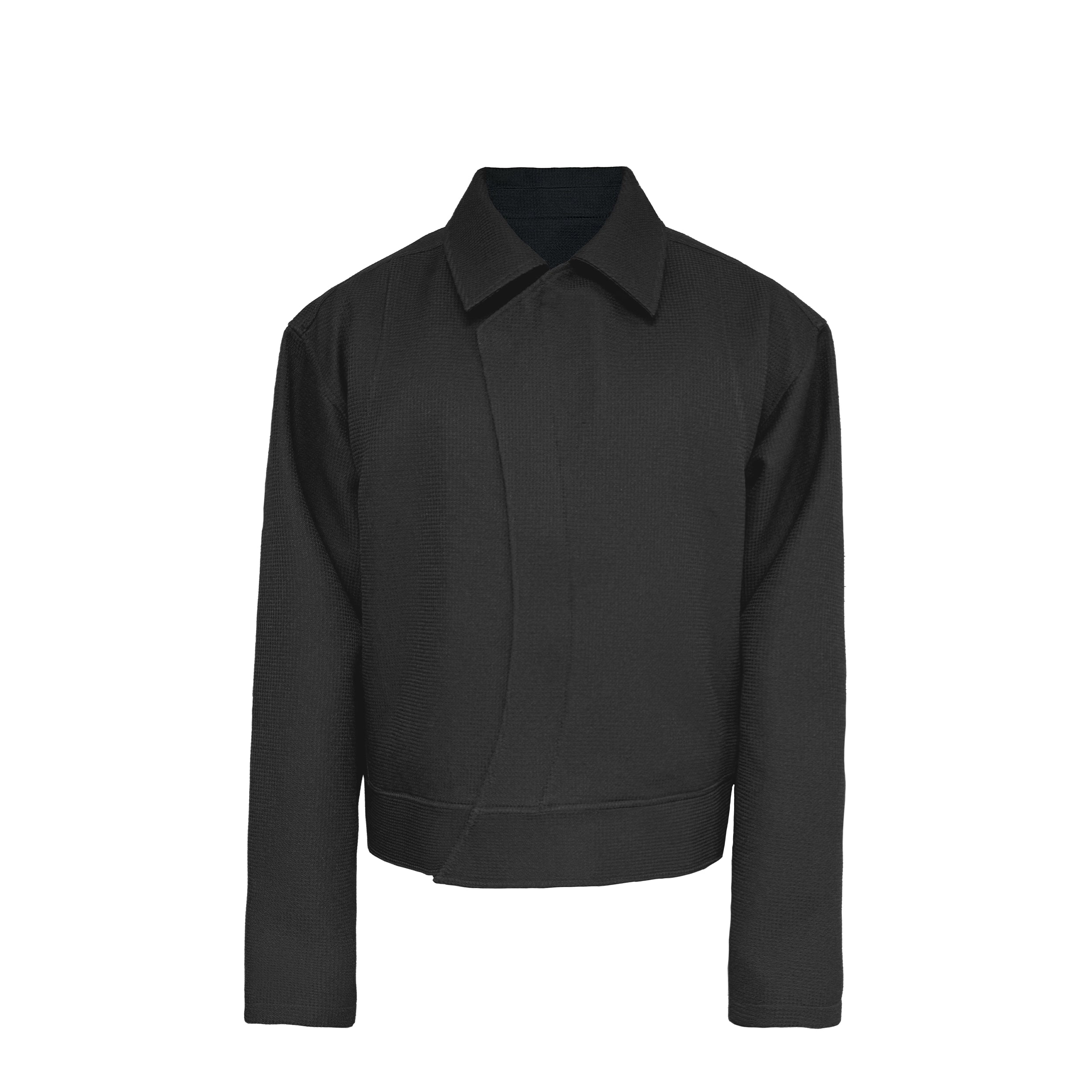 JCAESAR Short Wide Silhouette Zip Jacket