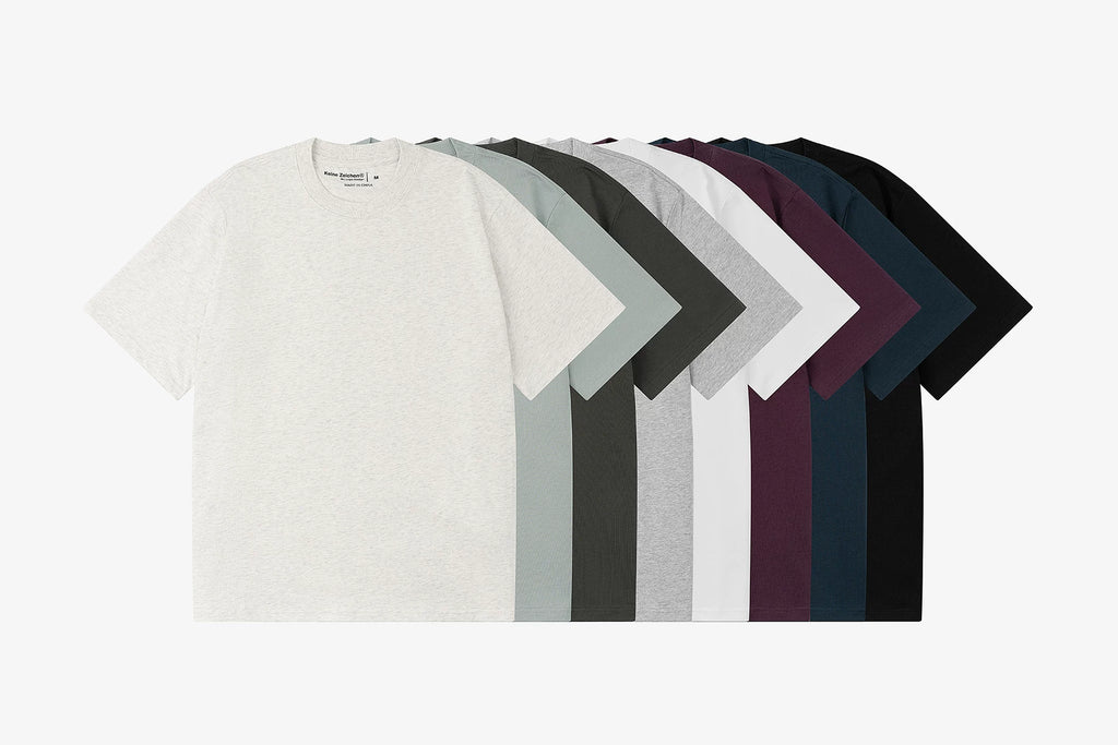 NO LOGO Xinjiang Long-Staple Cotton Boxy Wide-Fit Round Neck Basic T-Shirt