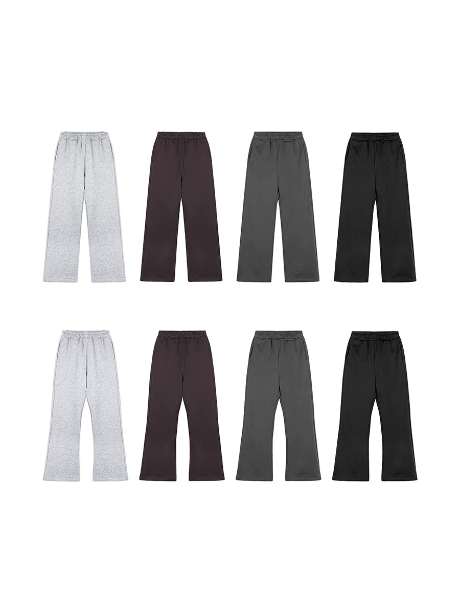 PLUS NO LOGO Thermal Micro-straight Fleece Casual Pants