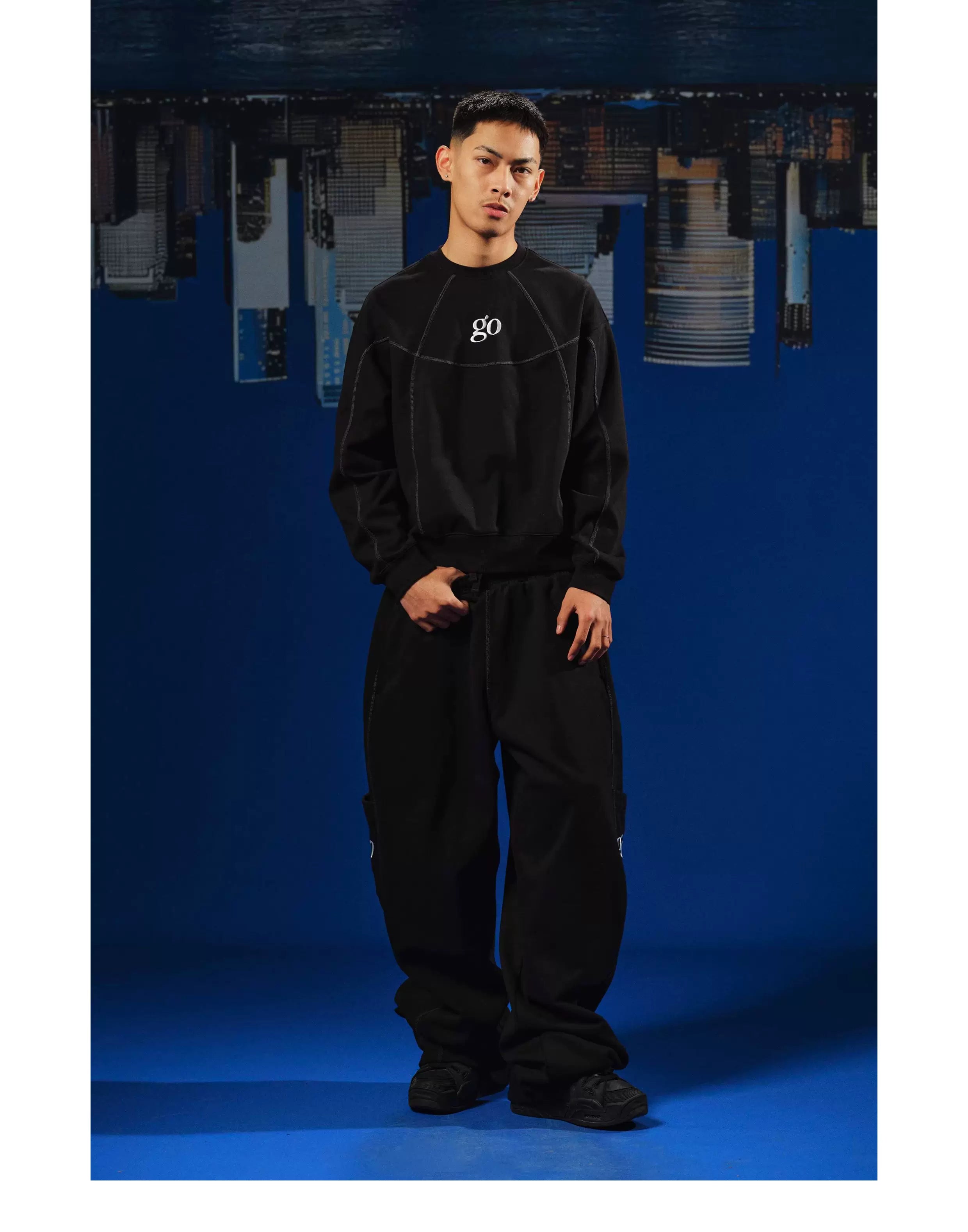WebSurfGroupGO Crew Neck Casual Hatless Sports Sweater