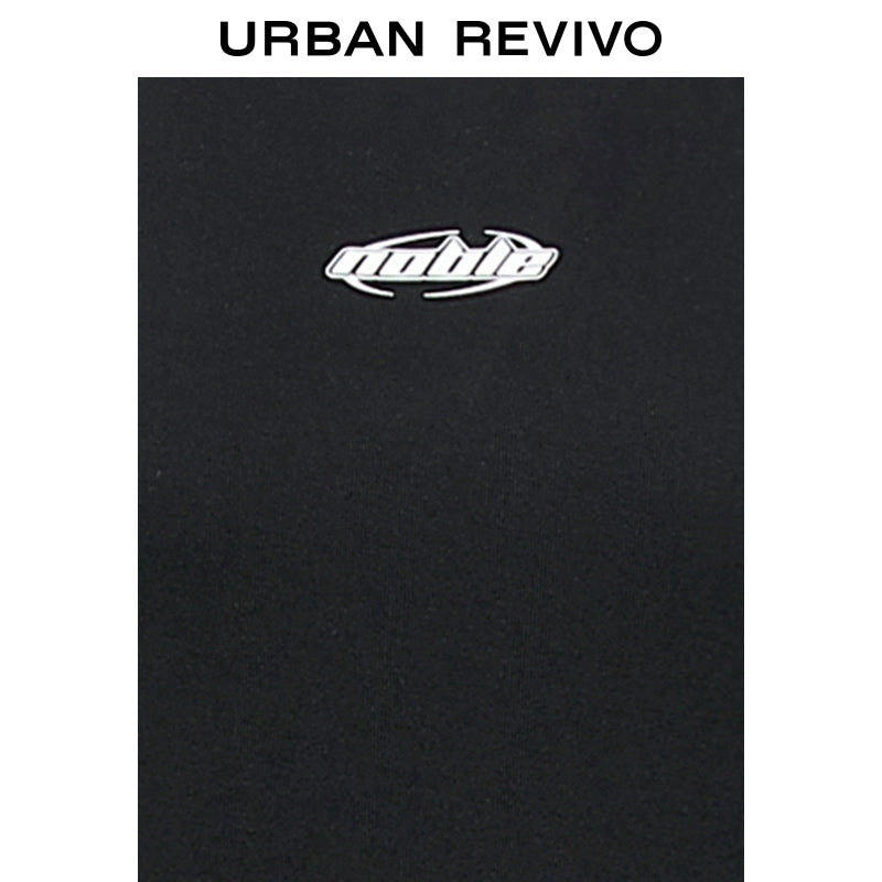 URBAN REVIVO Casual Contrasting Print Drape Sleeveless Dress