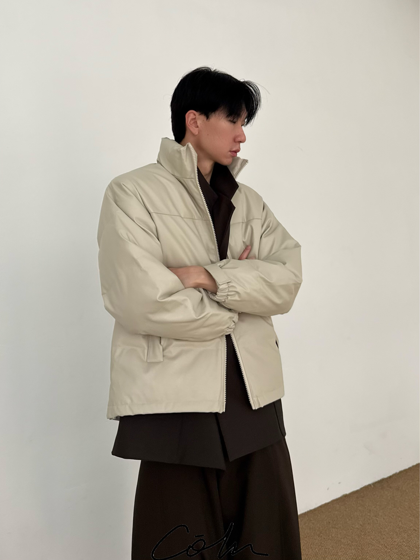 COLN Versatile Leather PU Cotton Clothes