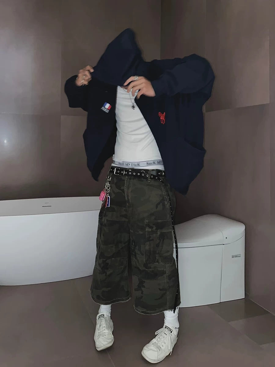 FTS War Horse Embroidered Loose Hooded Jacket