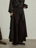 SUNYVONNE Irregular Loose and Elegant Trouser Skirt