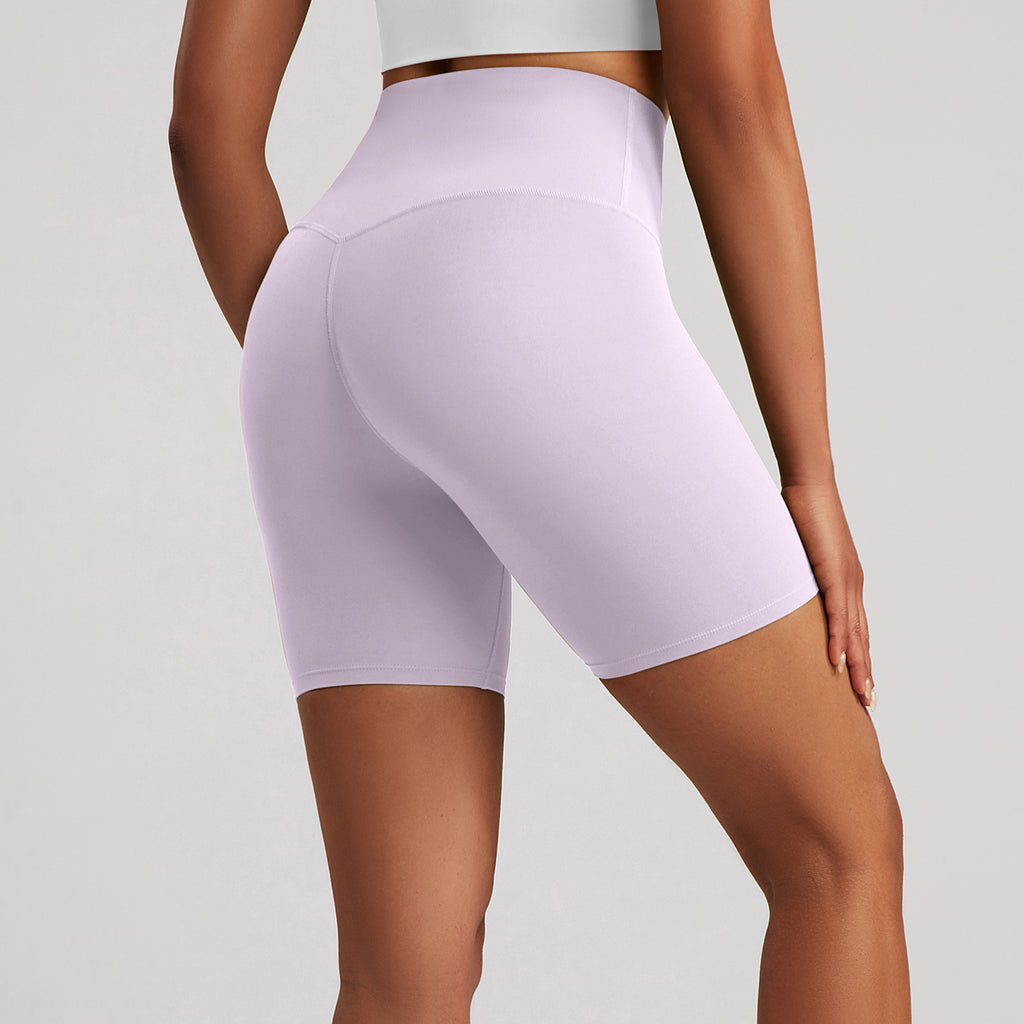 Athena Lulu Nude High Waist Elastic Tight Fitness Three-point Pants