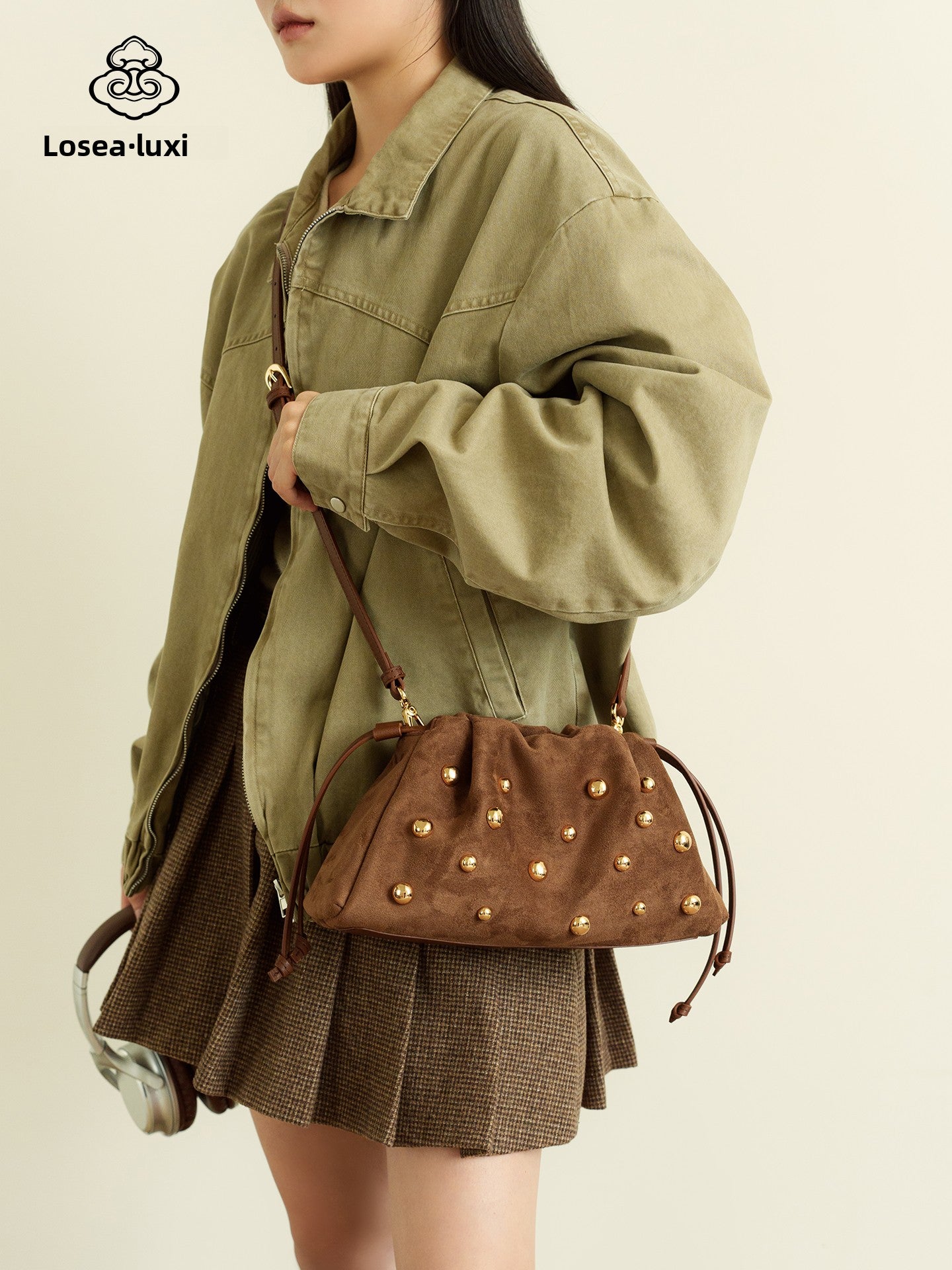 LOSEA Rivet Strap Armpit Bag