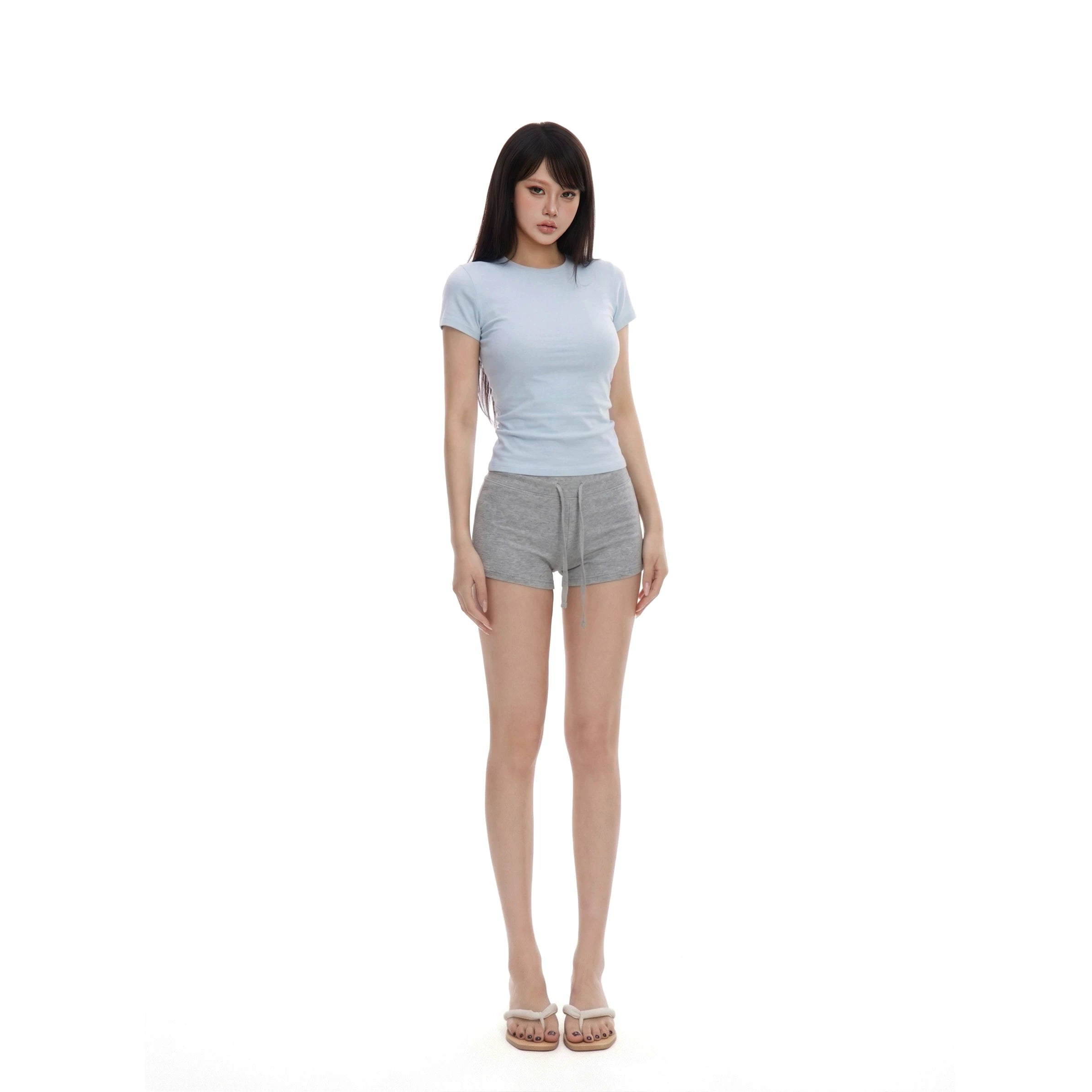 WITHMIN Straight Shoulders Slim and Slim Tee