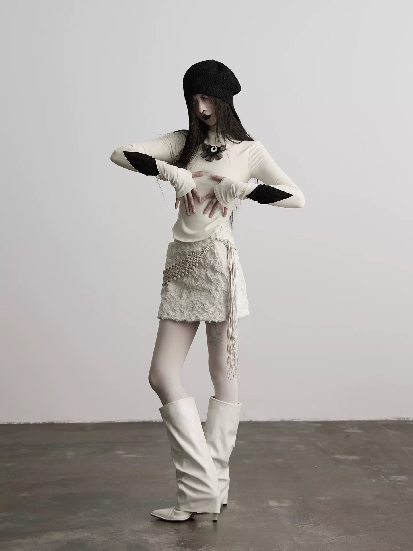 INDULGE Chain Belt Skirt