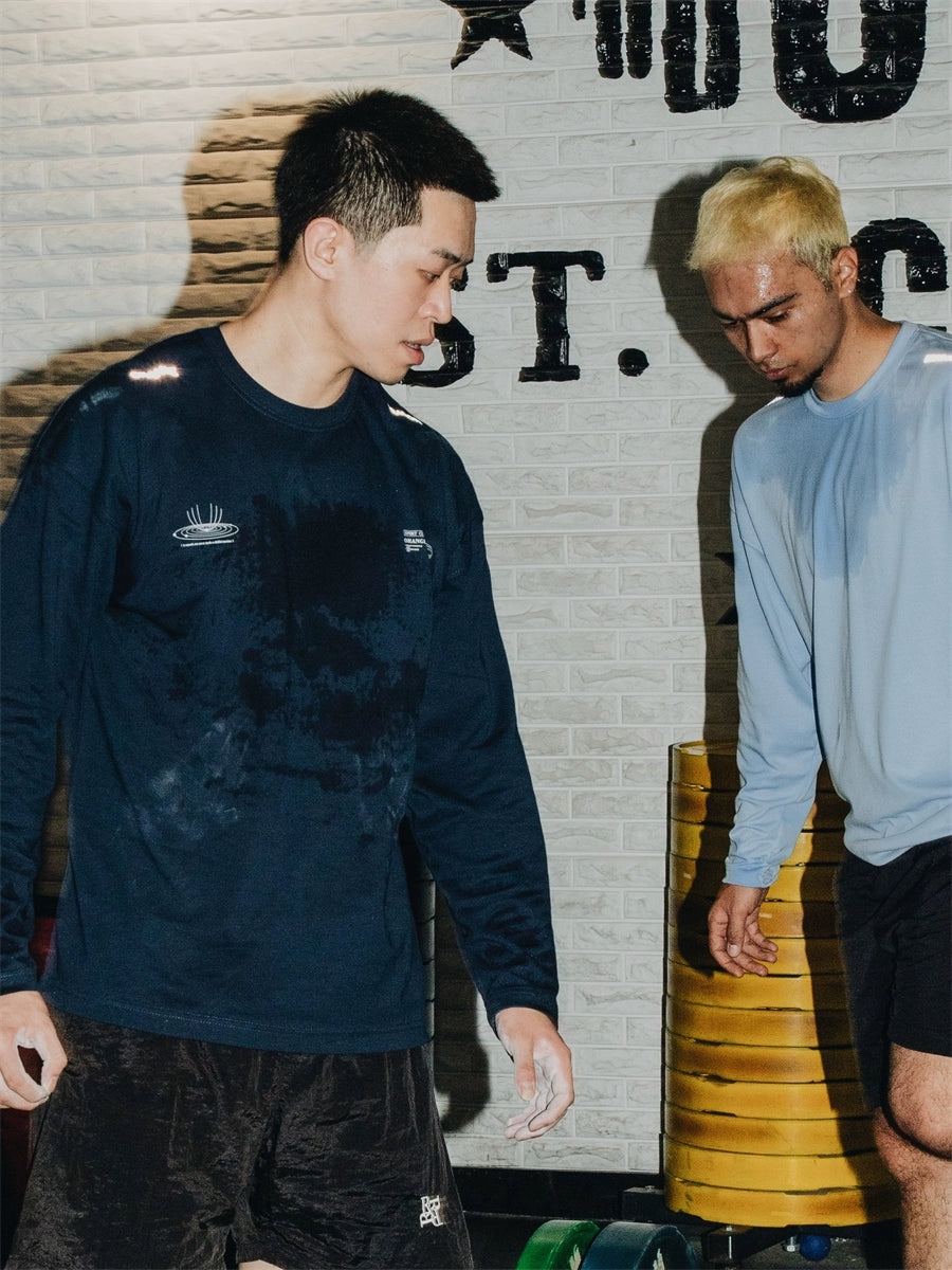 OD Moisture Absorption Quick Drying Cool Feeling Round Neck Fitness Long Sleeve