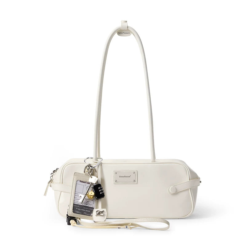 SmoSmos Vintage Leather Long Handle Underarm Bag