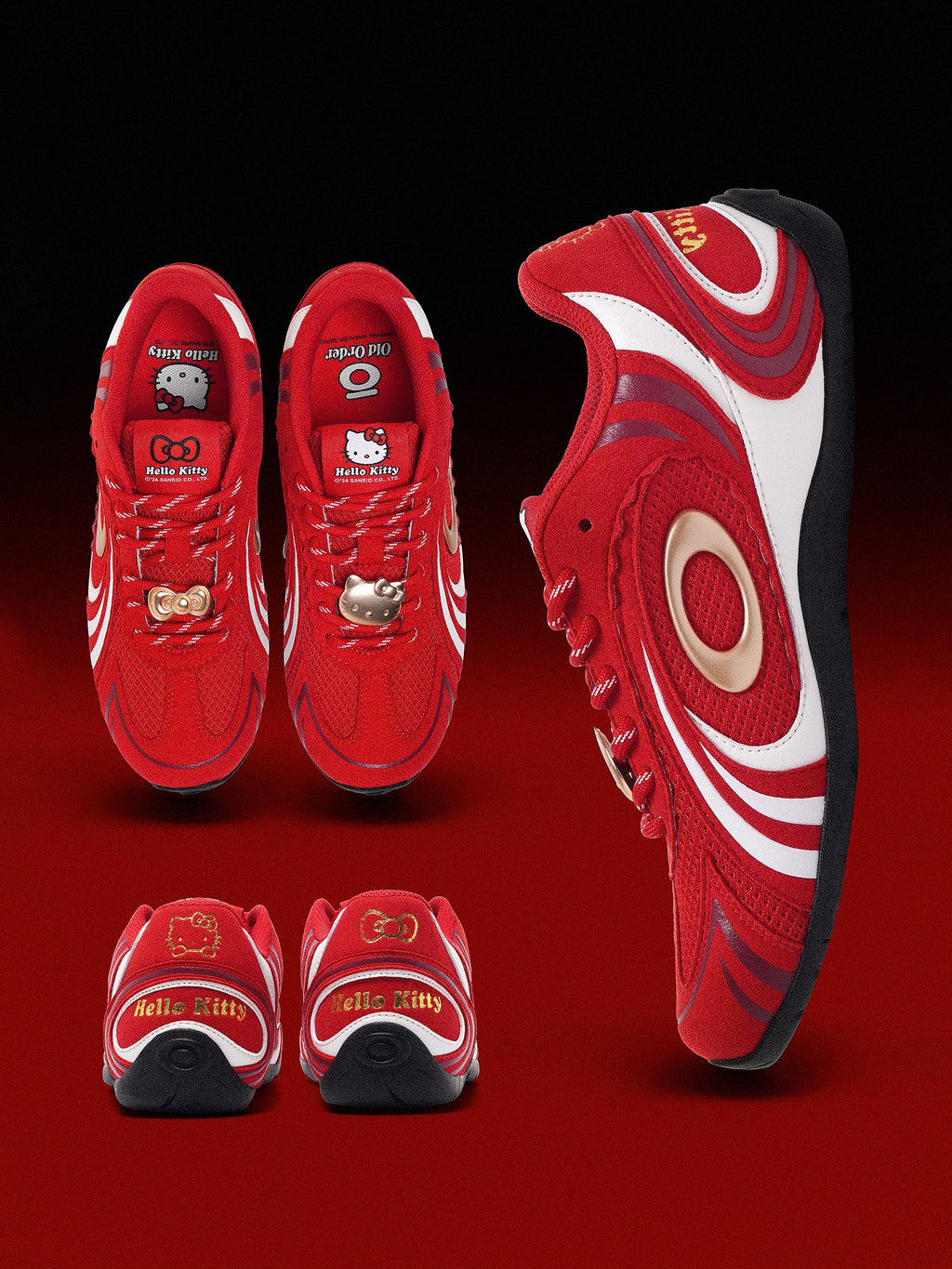 OLDORDER Hello Kitty Joint Flat-bottomed German Training Shoes