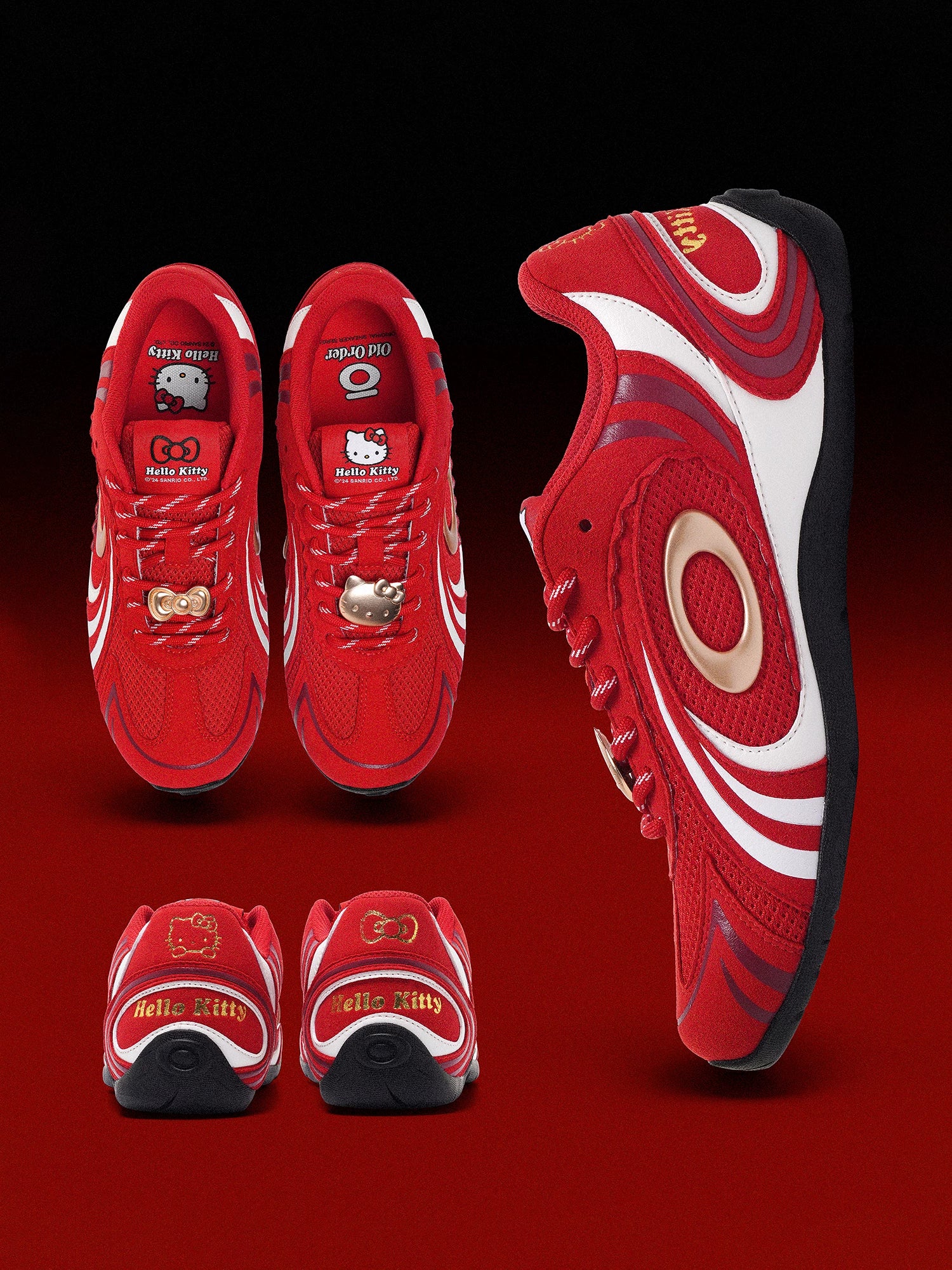 OLDORDER Hello Kitty Joint Flat-bottomed German Training Shoes