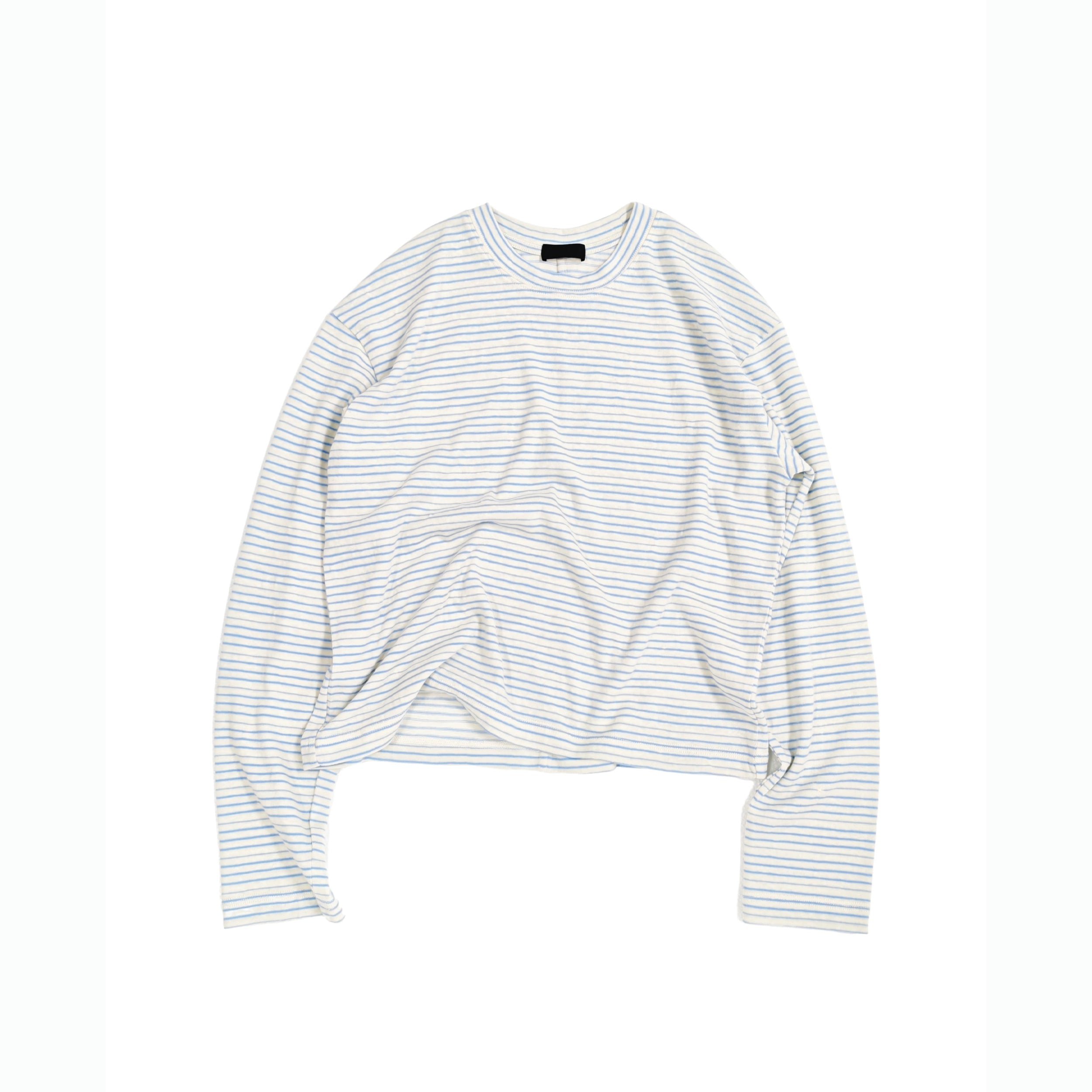 PLUS NO LOGO Casual Striped Crew Neck Long Sleeve